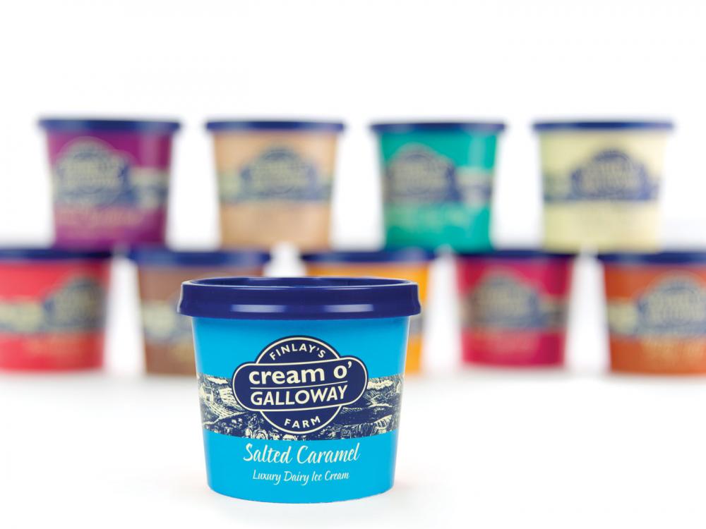 cream o galloway ice cream tubs